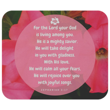 Load image into Gallery viewer, Mousepad God Will Rejoice Over You Zephaniah 3:17