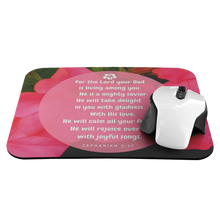 Load image into Gallery viewer, Mousepad God Will Rejoice Over You Zephaniah 3:17