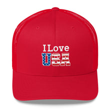 Load image into Gallery viewer, I Love USA Trucker Cap