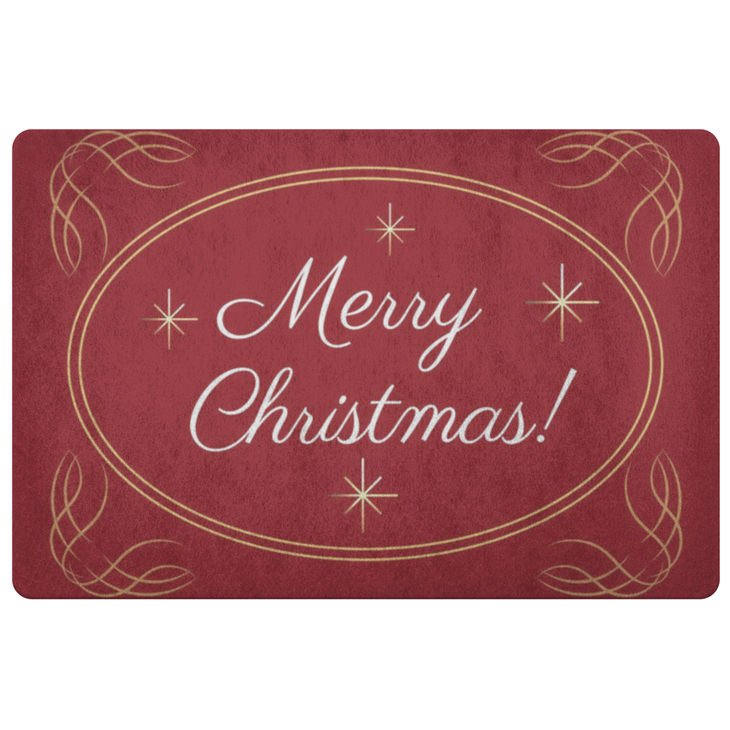 Doormat Merry Christmas Gold Design