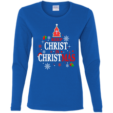 Load image into Gallery viewer, CC Christ in Christmas Ladies&#39; Cotton LS T-Shirt