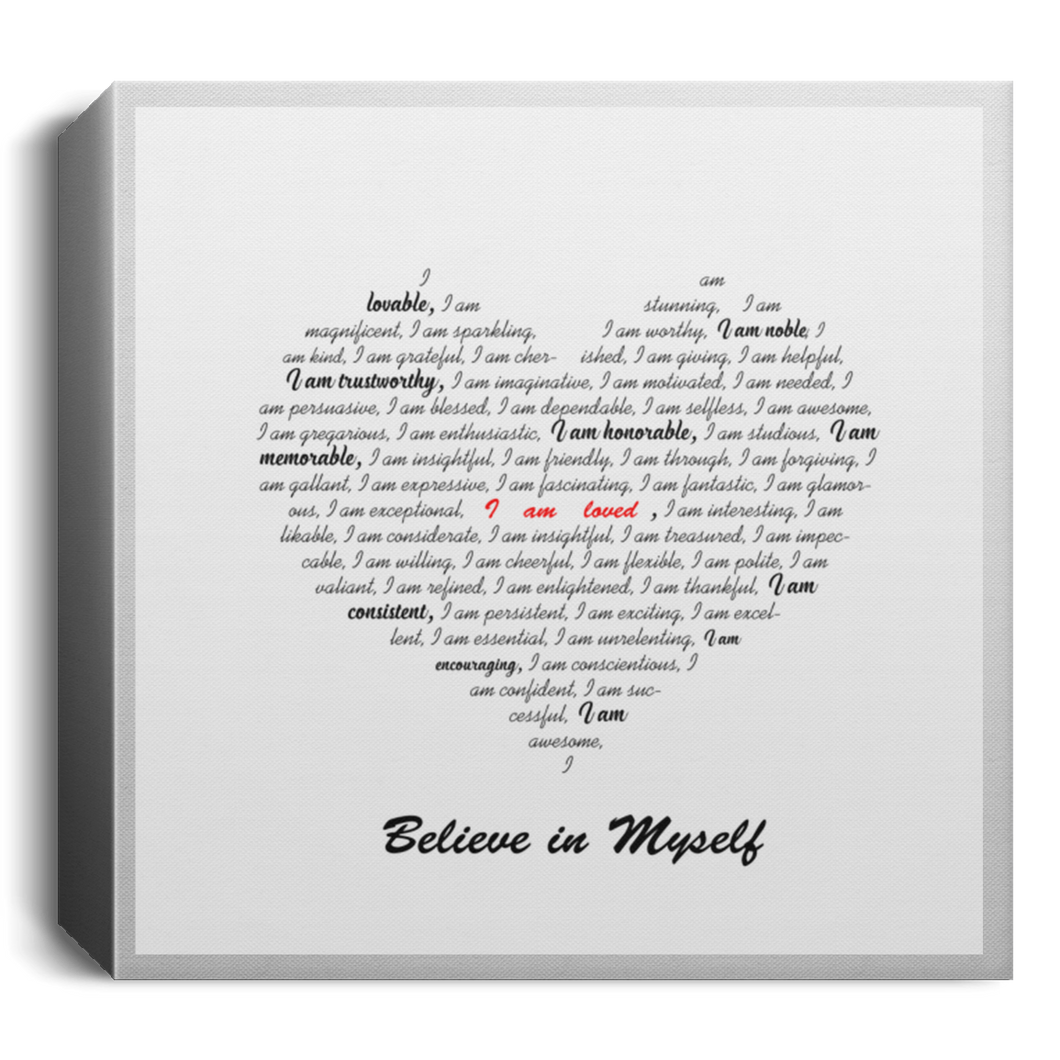 Wall Aret Mini Square Canvas I believe in Myself