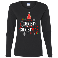 Load image into Gallery viewer, CC Christ in Christmas Ladies&#39; Cotton LS T-Shirt