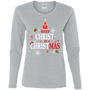 CC Christ in Christmas Ladies' Cotton LS T-Shirt