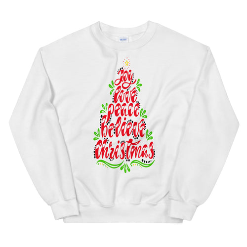 Christmas Love, Joy, Peace Unisex Sweatshirt