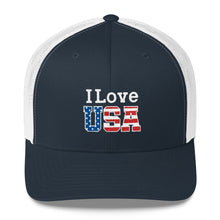 Load image into Gallery viewer, I Love USA Trucker Cap