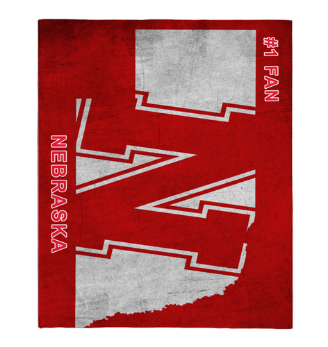 Nebraska Stadium Blanket #1 Fan 50 x 60
